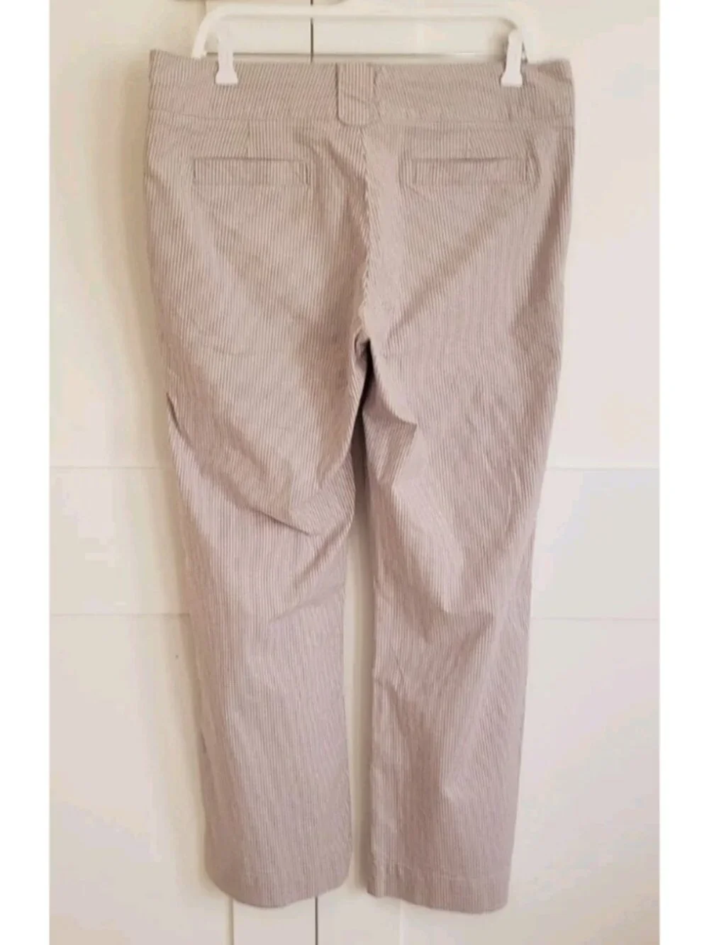 LEE ONE TRUE FIT BEIGE STRIPED BELOW WAIST PANTS JEANS SZ 14 MEDIUM - Picture 5 of 8